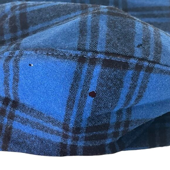 Pendleton Pure Virgin Wool Blue Plaid Cabbie Hat Mens Large Newsboy Classic - Picture 6 of 7